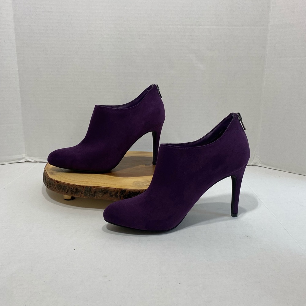 Kelly & Katie Purple Suede Ankle Bootie Boots